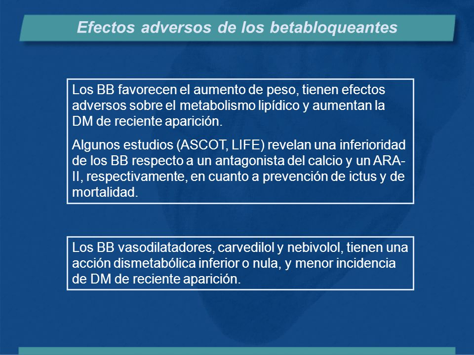 Del efectos edema betabloqueantes secundarios